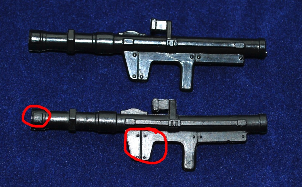 3.notice to the end of the barrel a more sharper square, also 4 dots on the handle instead of 3 which if this is a repro why add the 4th dot?