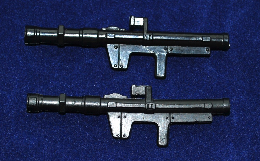 1. original above and the suspect bazooka below