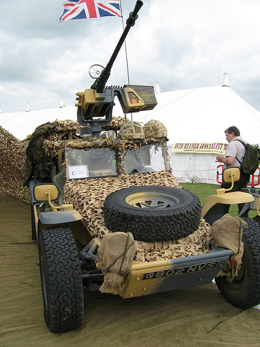 This was taken last year, every time I see it the owner has added a new item of equipment.