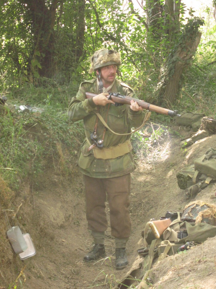 In the woods a re-enactment group held a skirmish set in Holland during 1944, it's amazing how close to the action you could get.